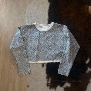 Cropped Long-Sleeve Top Handmade By Designer In Los Angeles